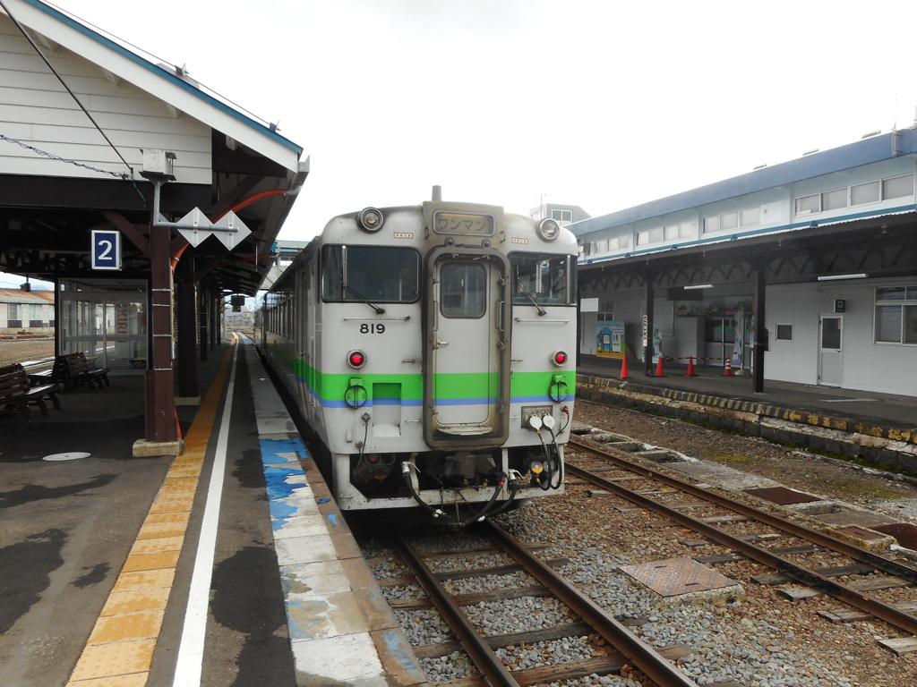 倶知安駅にて