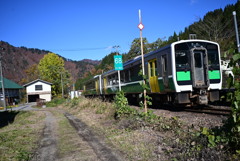 会津中川駅にて