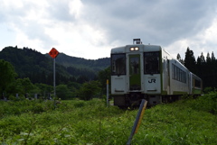 会津大塩駅にて