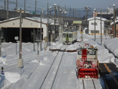 十日町駅にて