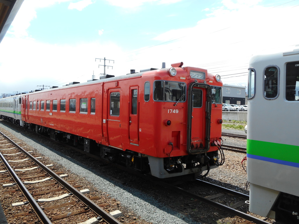 新得駅にて