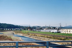 浅川と富士山
