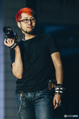 晴海埠頭・人物・ポートレート・台風