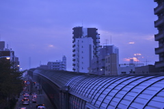 夕刻の明治通り