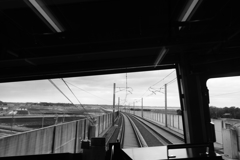 カーブにさしかかる