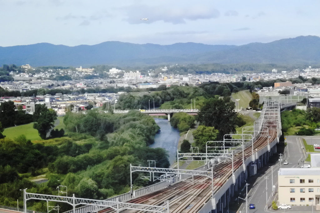 ホテルの窓から