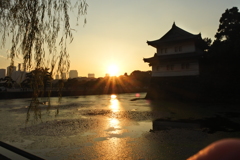 皇居の夕暮