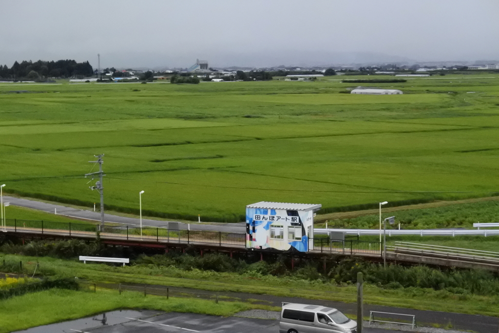 田んぼアート駅