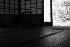 茶室から