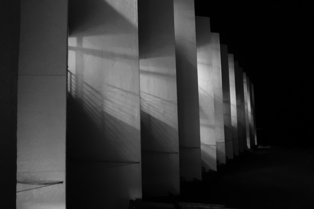 客室からの明り