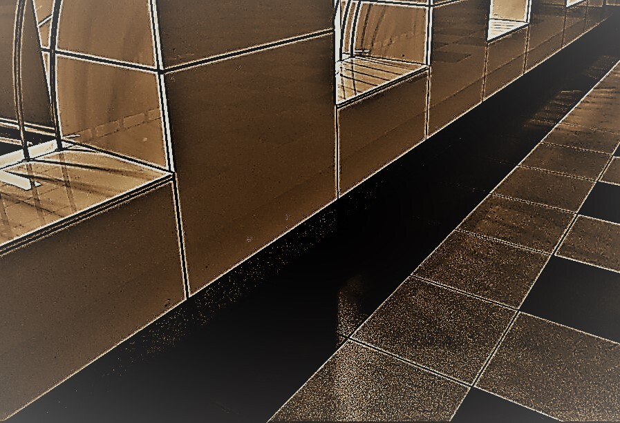 地下鉄の駅　タイル