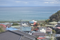 車窓からの海