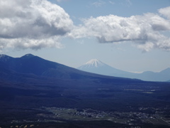 車山山頂から見る富士山