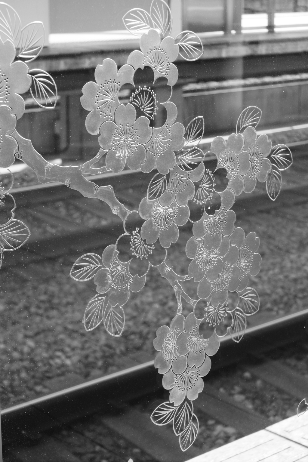 軽井沢駅シリーズ　ホームに咲く桜