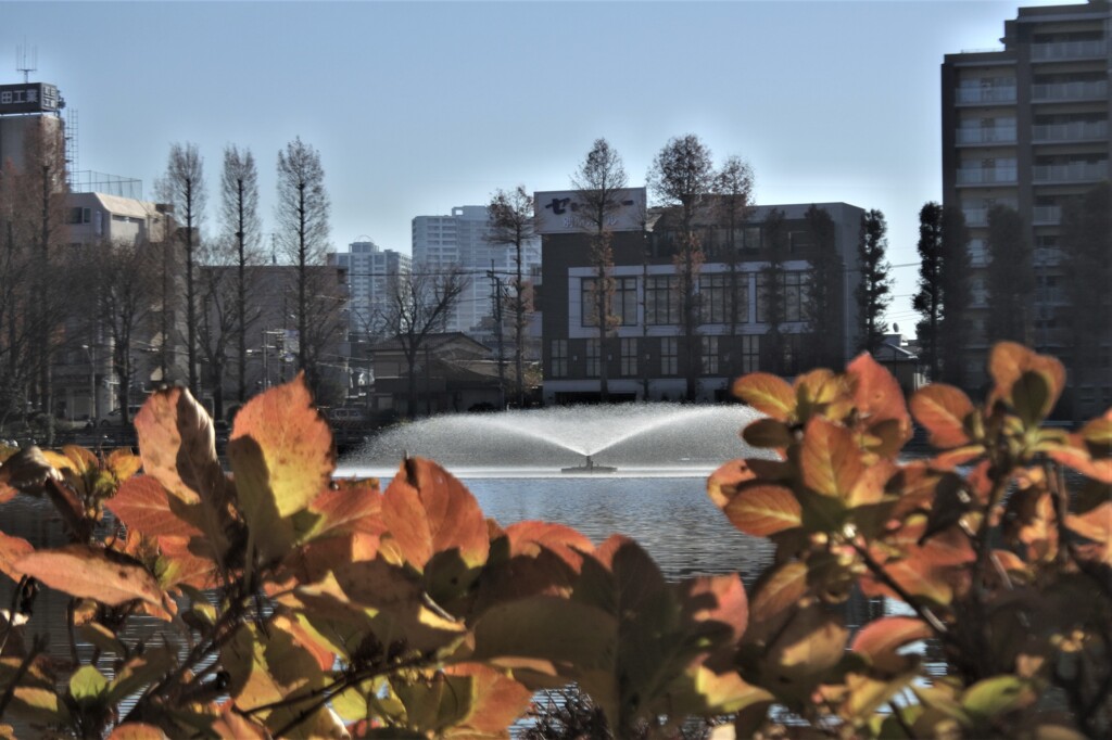 弁天島からの噴水