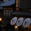 傘のある風景