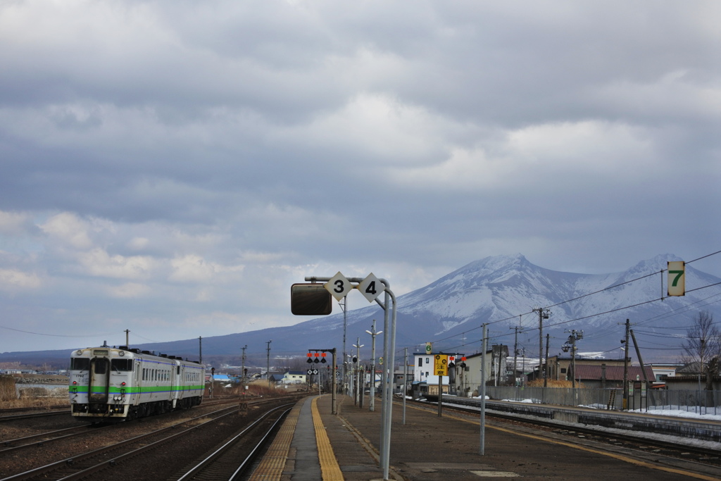ホームからの駒ケ岳