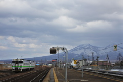 ホームからの駒ケ岳