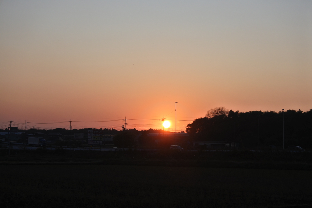 まくらがの里の落日