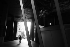 国際フォーラムを通り抜ける