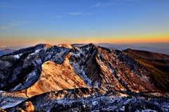 初雪山登山