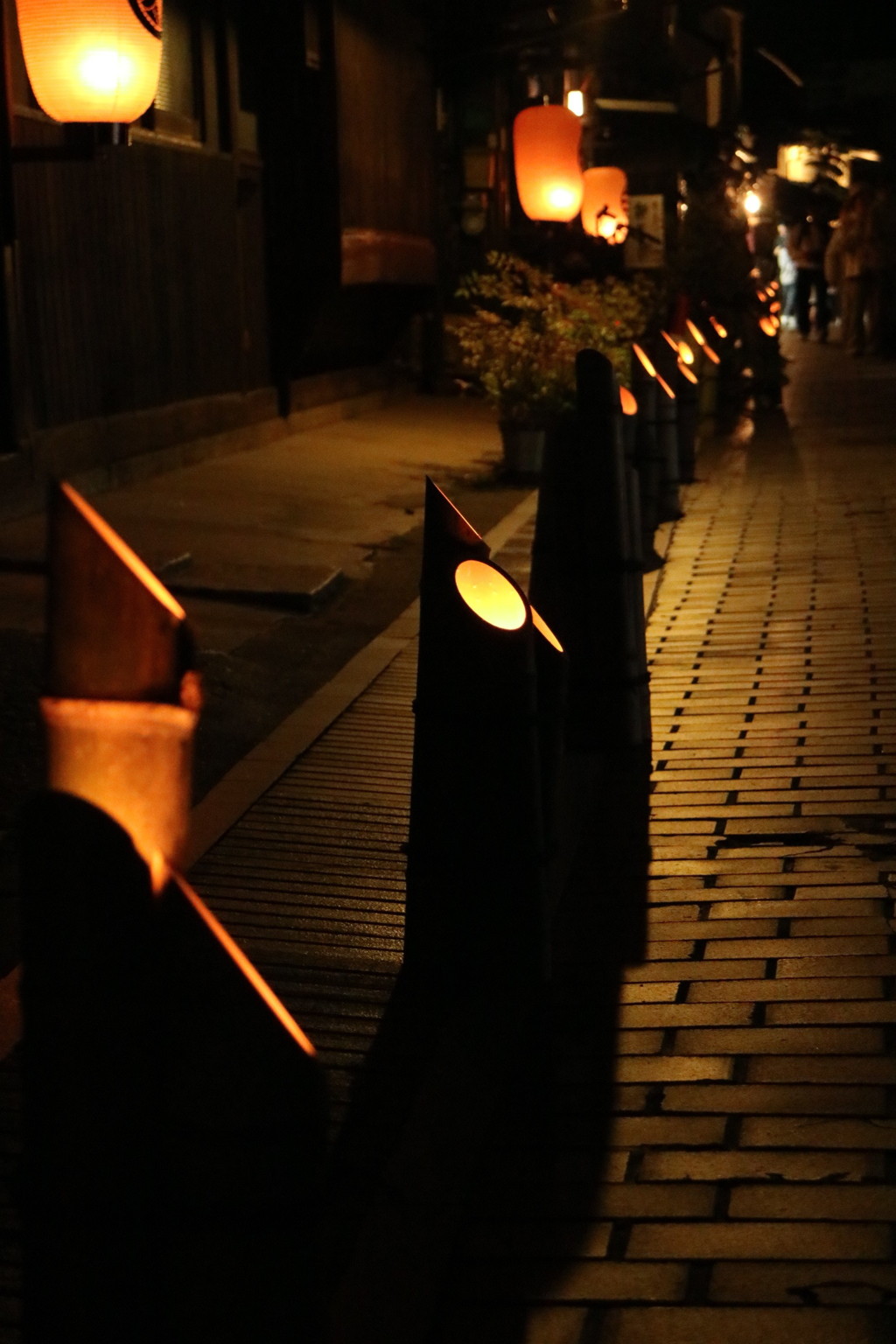 町並み竹灯り