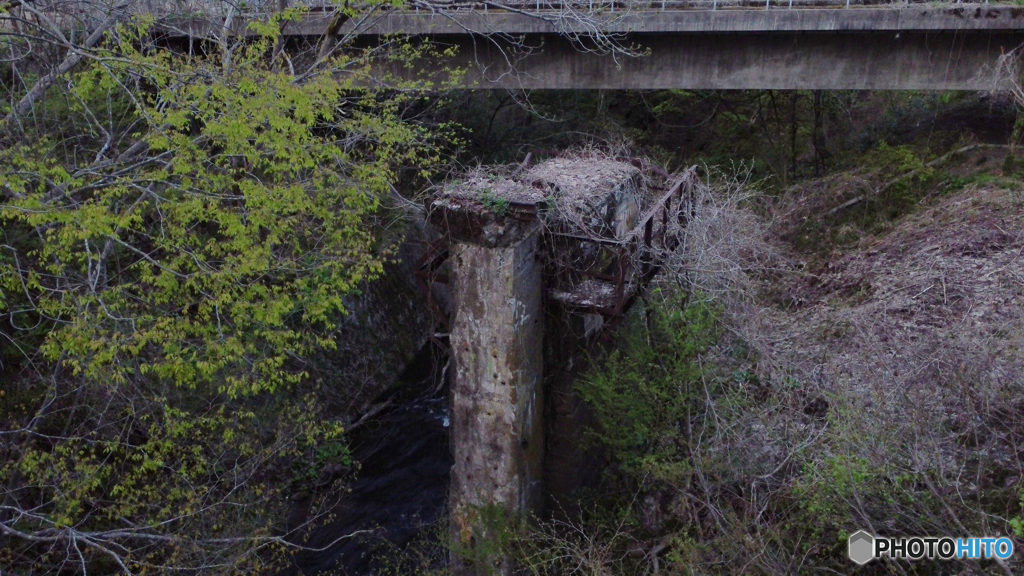 信越本線旧線 深沢梁橋の橋脚