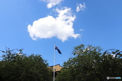 国旗と雲