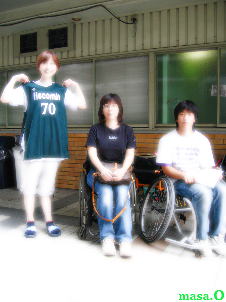 Three people before the game.