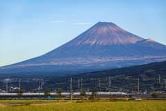 富士山と新幹線