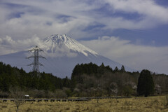 小田貫湿原から見た富士山