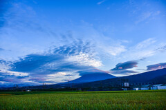 富士山と面白雲