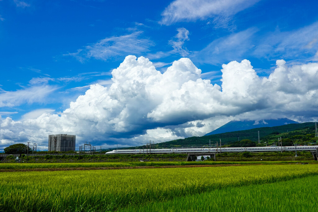 夏雲と新幹線