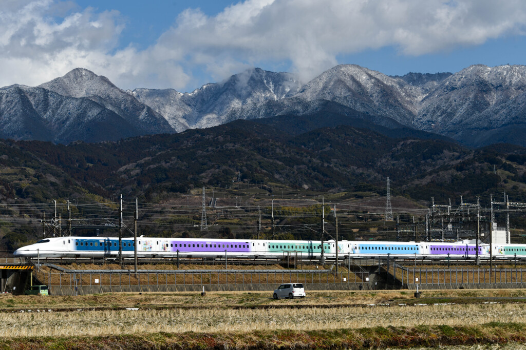 愛鷹山も雪が積もった