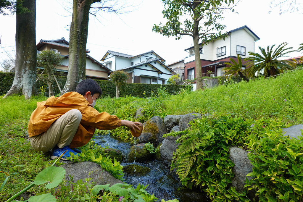 大好きな水遊び