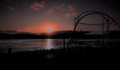 諏訪湖畔　夕暮れ時(2)