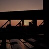 駅で出逢った夕陽