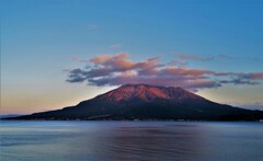 桜島日暮れ色