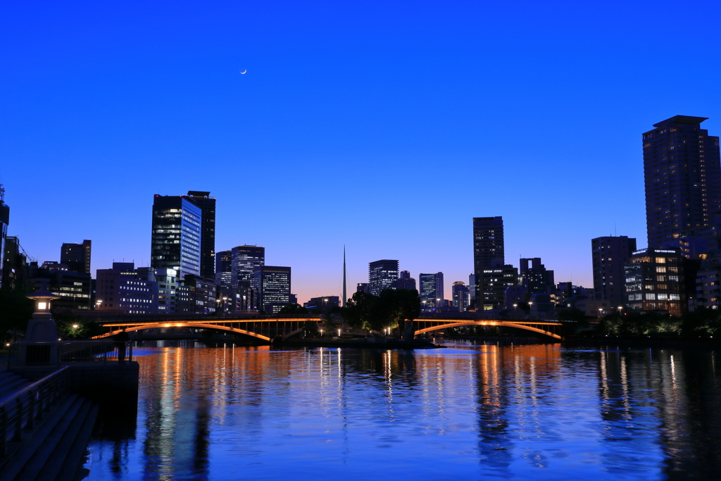 天満橋夕景夜景