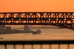 港大橋の夕景