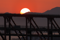 港大橋の夕景