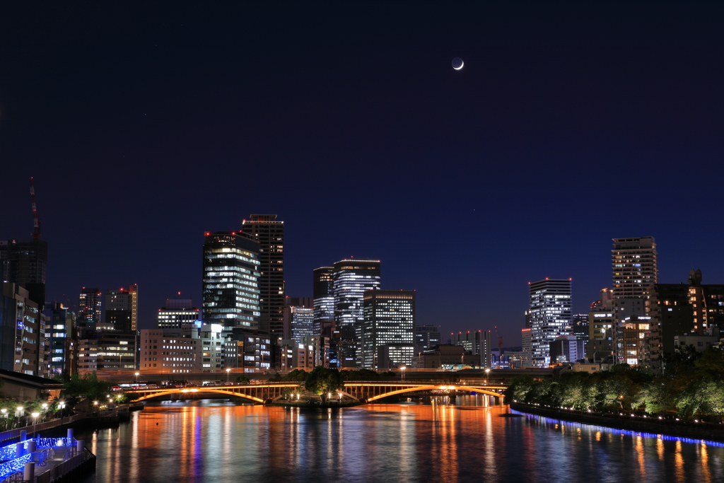 天満橋夕景夜景