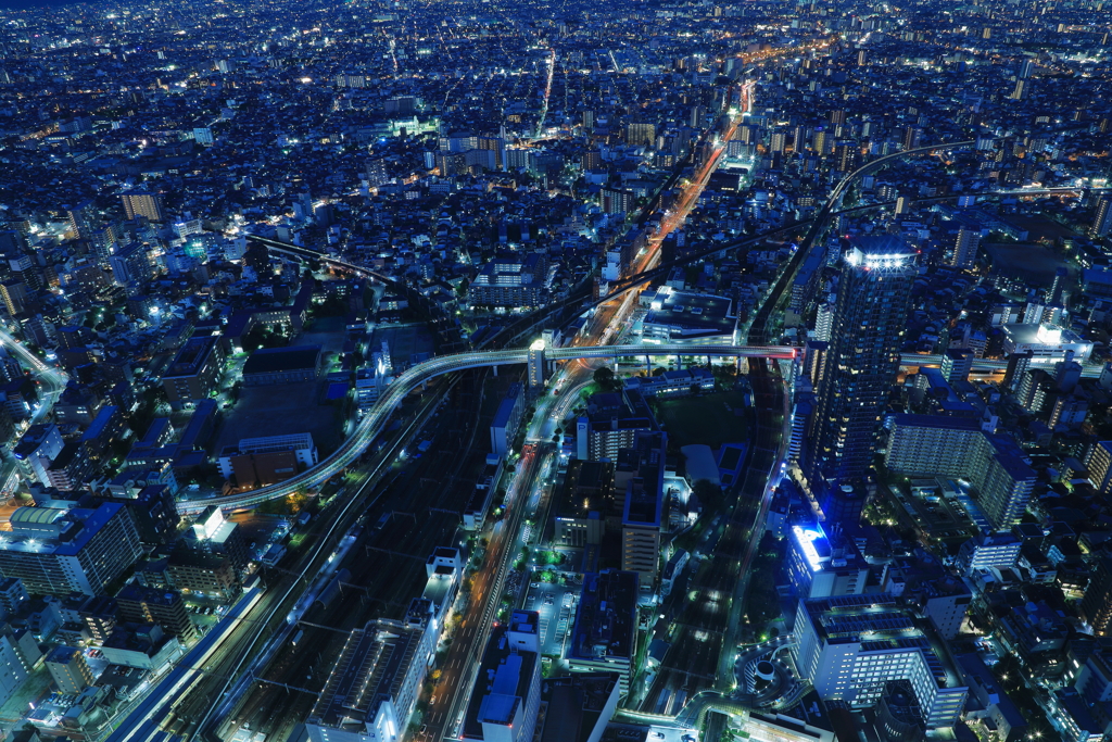 あべのハルカス 夕景・夜景展望②