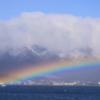 琵琶湖と虹