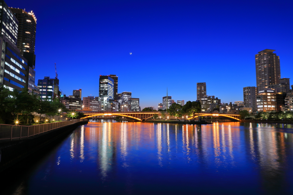 天満橋夕景夜景