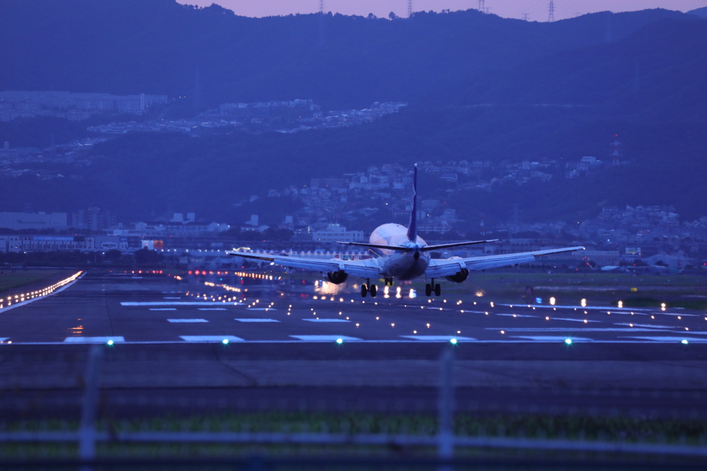 千里川土手 夕景