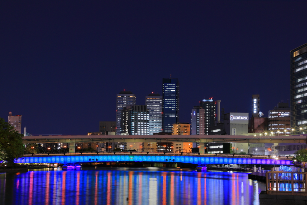 天満橋夕景夜景