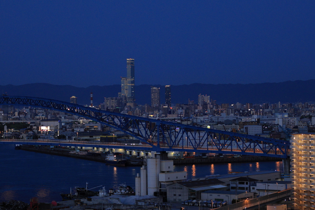 なにはや大橋からの夕景 夜景