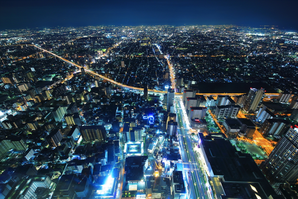 あべのハルカス 夕景・夜景展望④