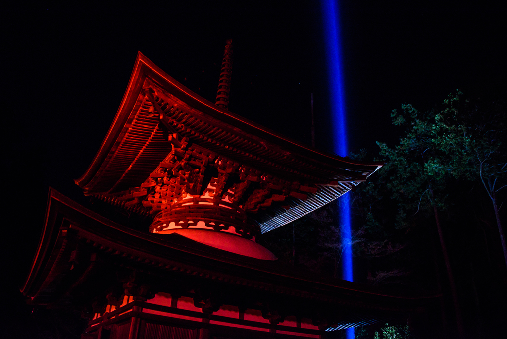 夜の石山寺